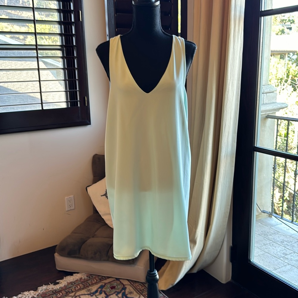 Fully lined dress in seafoam/aqua